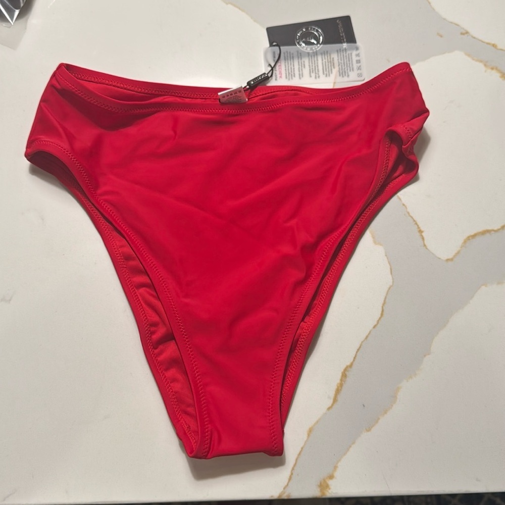 **RELLECIGA** Women's Mid Waisted High Cut Bikini Bottoms